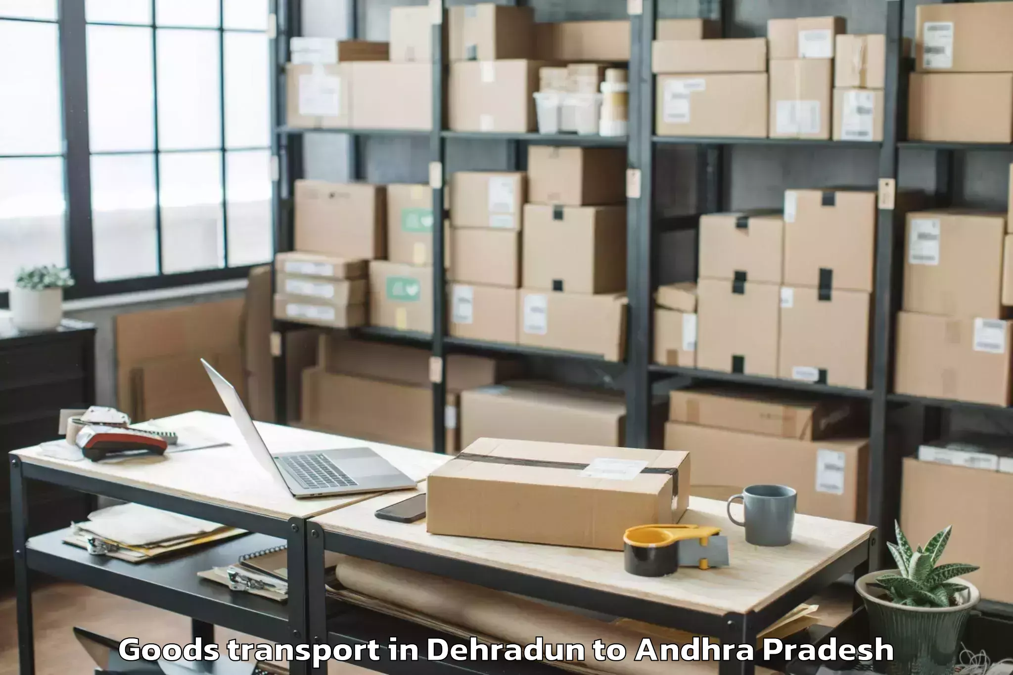 Affordable Dehradun to Pedacherlo Palle Goods Transport